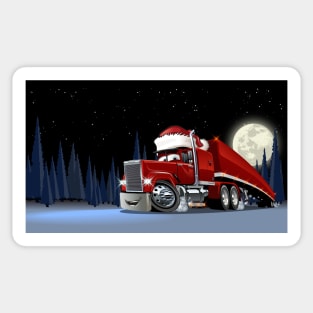 Cartoon christmas truck Sticker